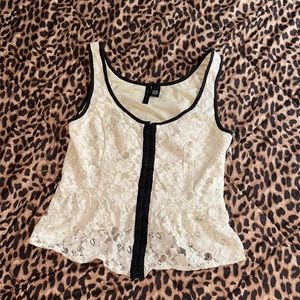 Full Tilt lacy tank top